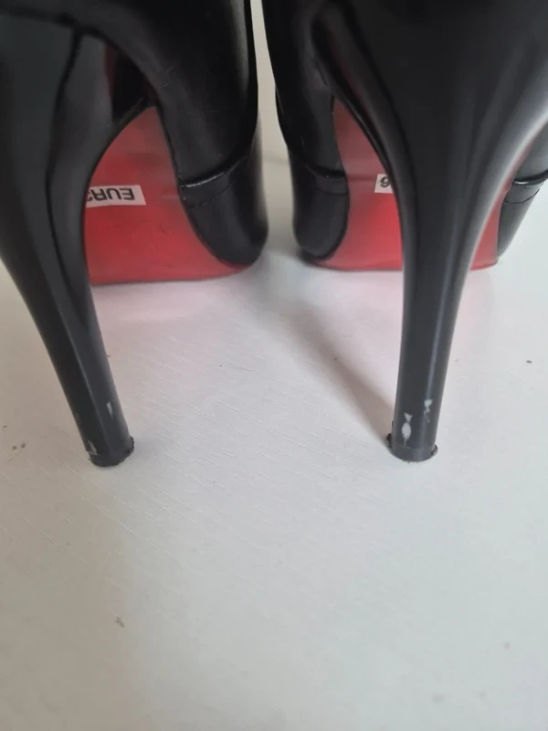 Botas de tacón negras con punta de almendra y cierre de cremallera talla EU36 – photo 4